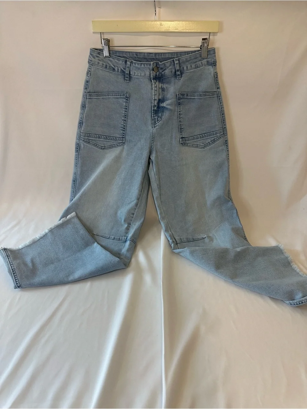 Asvivid Light Wash Denim Size 8 Patch Pocket FreyHem New